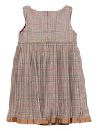 Abito per bambina Mi Mi Sol marrone con motivo a quadri - Rubino Kids
