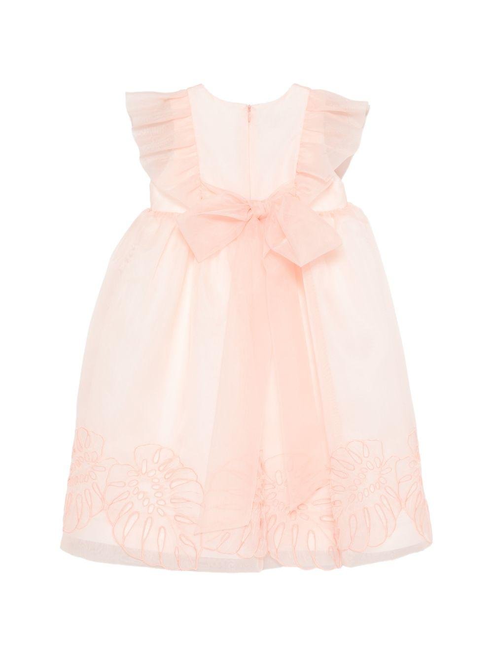 Abito per bambina Mi Mi Sol rosa con ruches e ricami - Rubino Kids