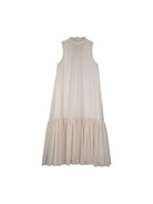 Abito per bambina Michael Kors Kids beige con monogramma e ruches - Rubino Kids