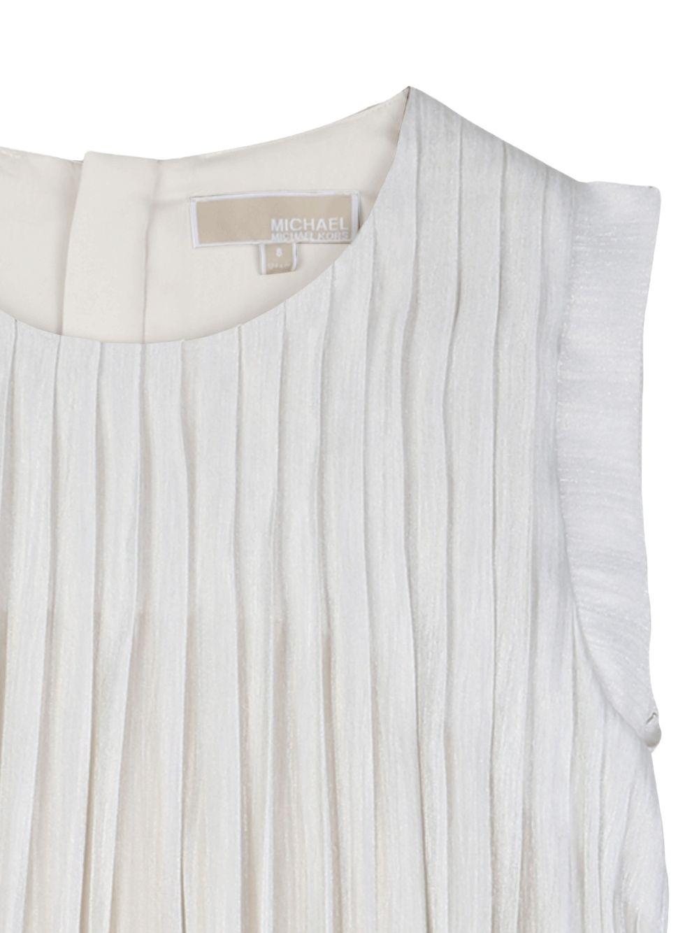 Abito per bambina Michael Kors Kids bianco plissettato - Rubino Kids