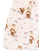 Abito per bambina Mini Rodini bianco con stampa grafica all - over e orlo dritto - Rubino Kids