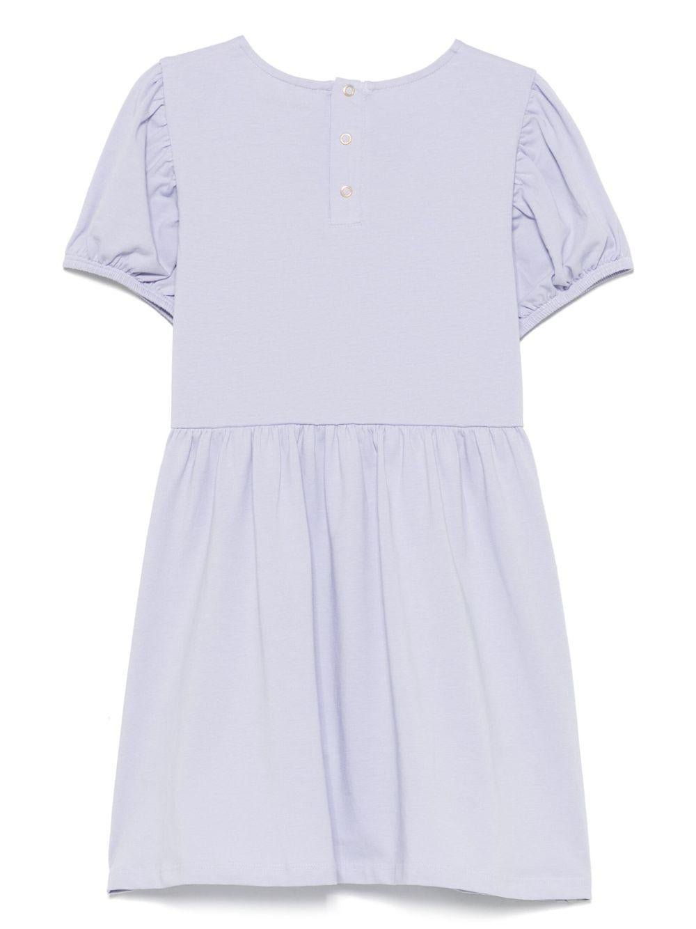 Abito per bambina Mini Rodini lilla con stampa grafica sul davanti - Rubino Kids
