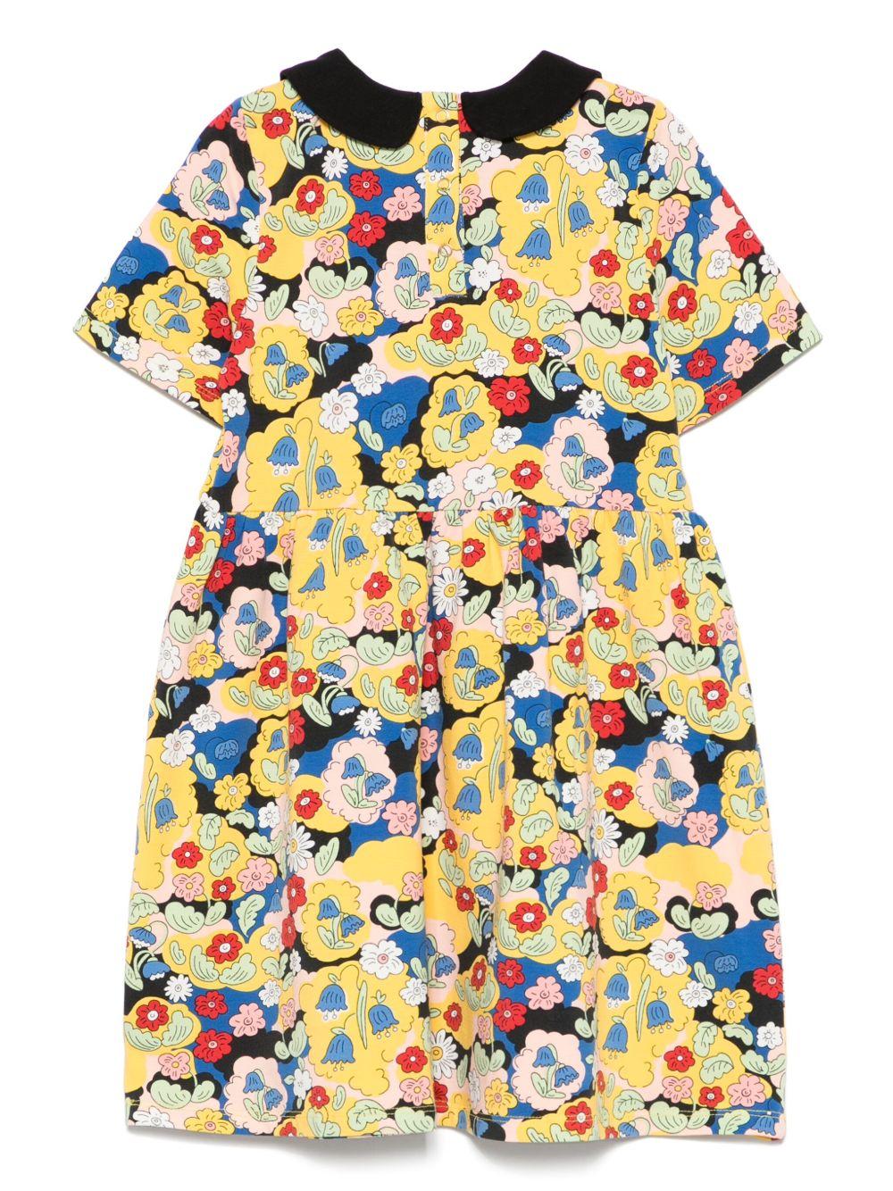 Abito per bambina Mini Rodini multicolore con stampa floreale - Rubino Kids
