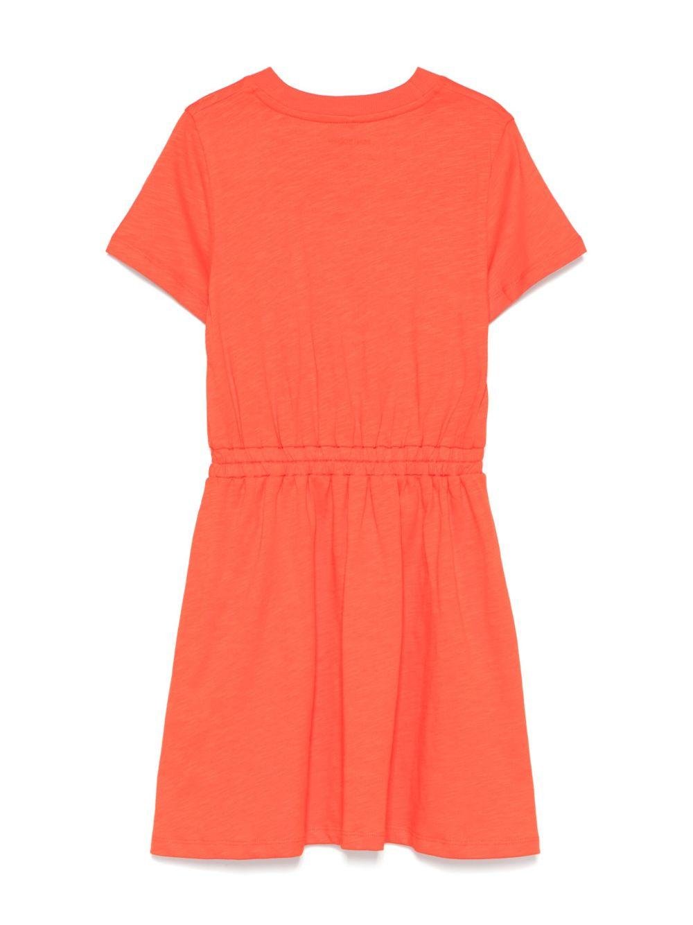 Abito per bambina Mini Rodini rosso con applicazione sul petto - Rubino Kids