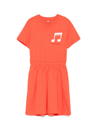 Abito per bambina Mini Rodini rosso con applicazione sul petto - Rubino Kids