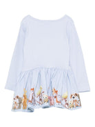 Abito per bambina Molo azzurro con stampa animali - Rubino Kids