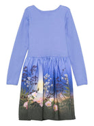 Abito per bambina Molo azzurro con stampa floreale - Rubino Kids