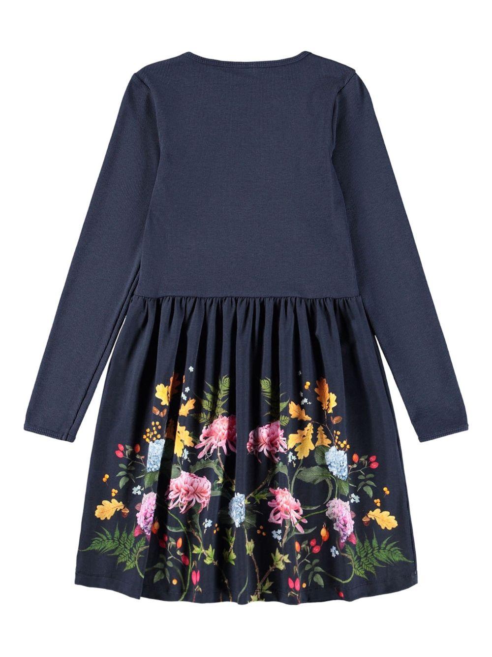 Abito per bambina Molo Credence blu con stampa a fiori - Rubino Kids