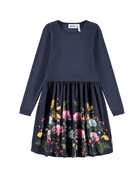 Abito per bambina Molo Credence blu con stampa a fiori - Rubino Kids