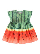 Abito per bambina Molo multicolore con stampa grafica all - over - Rubino Kids