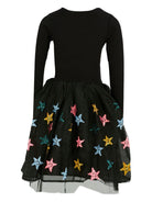 Abito per bambina Molo nero con stelle e paillettes - Rubino Kids