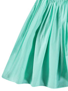 Abito per bambina Molo verde acquamarina in jersey con dettagli con ruches - Rubino Kids