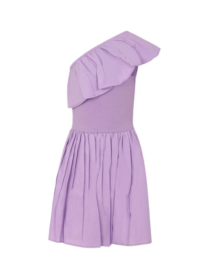 Abito per bambina Molo violetto con design monospalla
