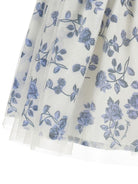 Abito per bambina Monnalisa azzurro con maniche corte a palloncino - Rubino Kids