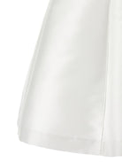 Abito per bambina Monnalisa bianco con applicazioni a fiori - Rubino Kids