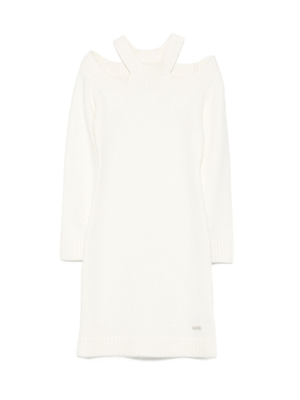 Monnalisa white dress for girls with crossed straps