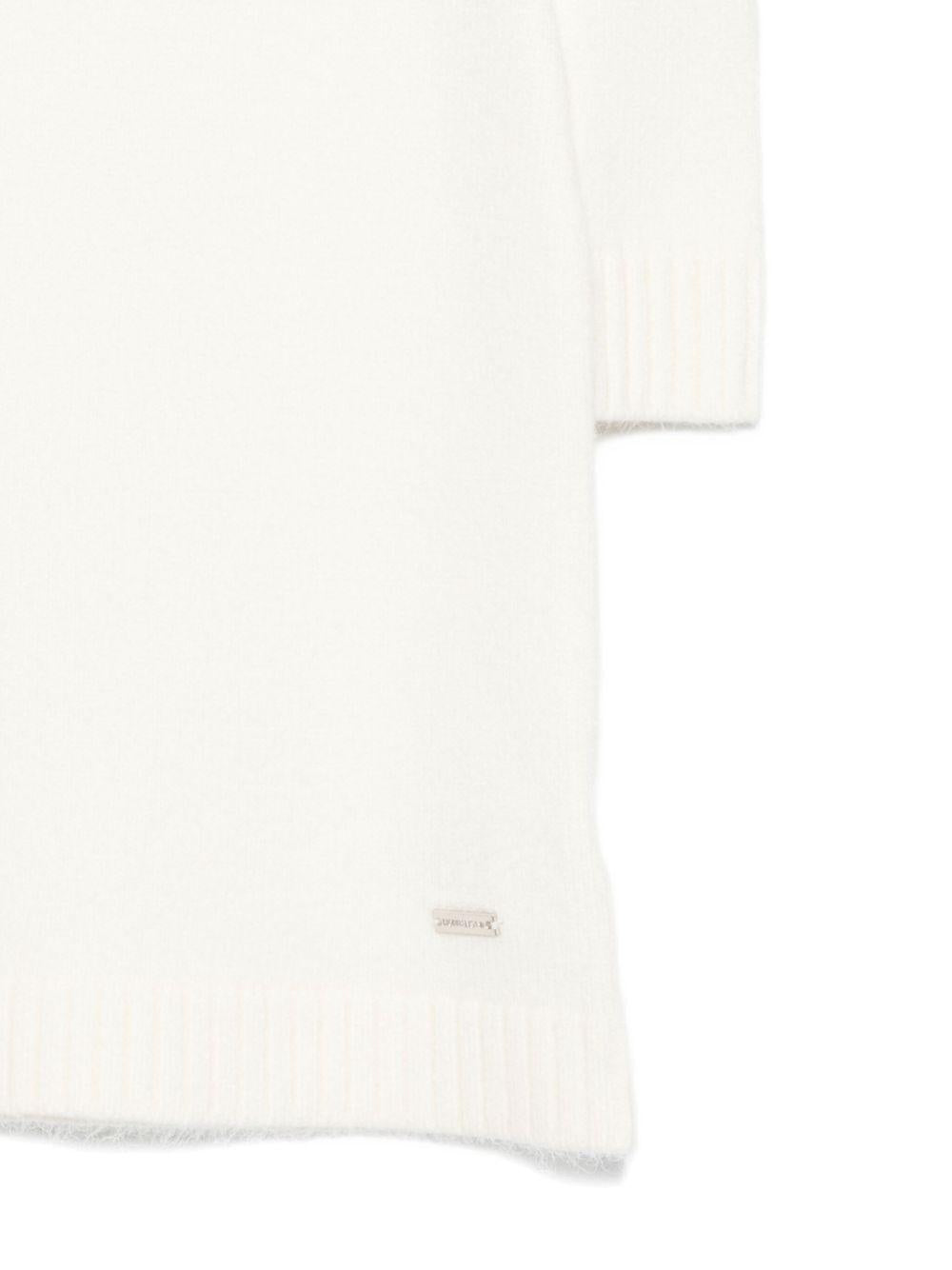 Abito per bambina Monnalisa bianco con spalline incrociate - Rubino Kids