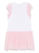 Abito per bambina Monnalisa bianco con stampa Alice x Disney - Rubino Kids