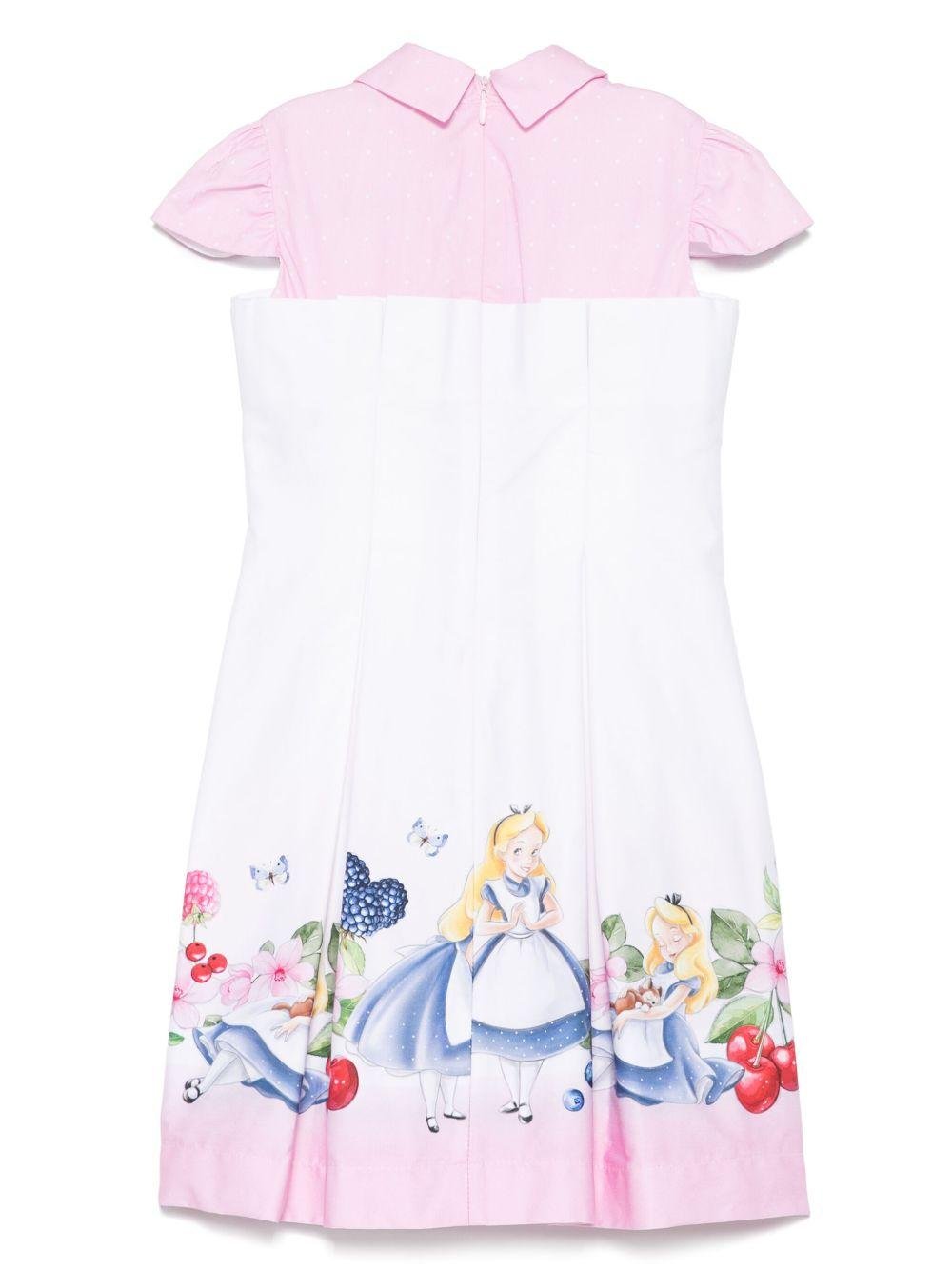 Abito per bambina Monnalisa bianco in raso con bustino - Rubino Kids