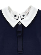 Abito per bambina Monnalisa blu con motivo tartan - Rubino Kids