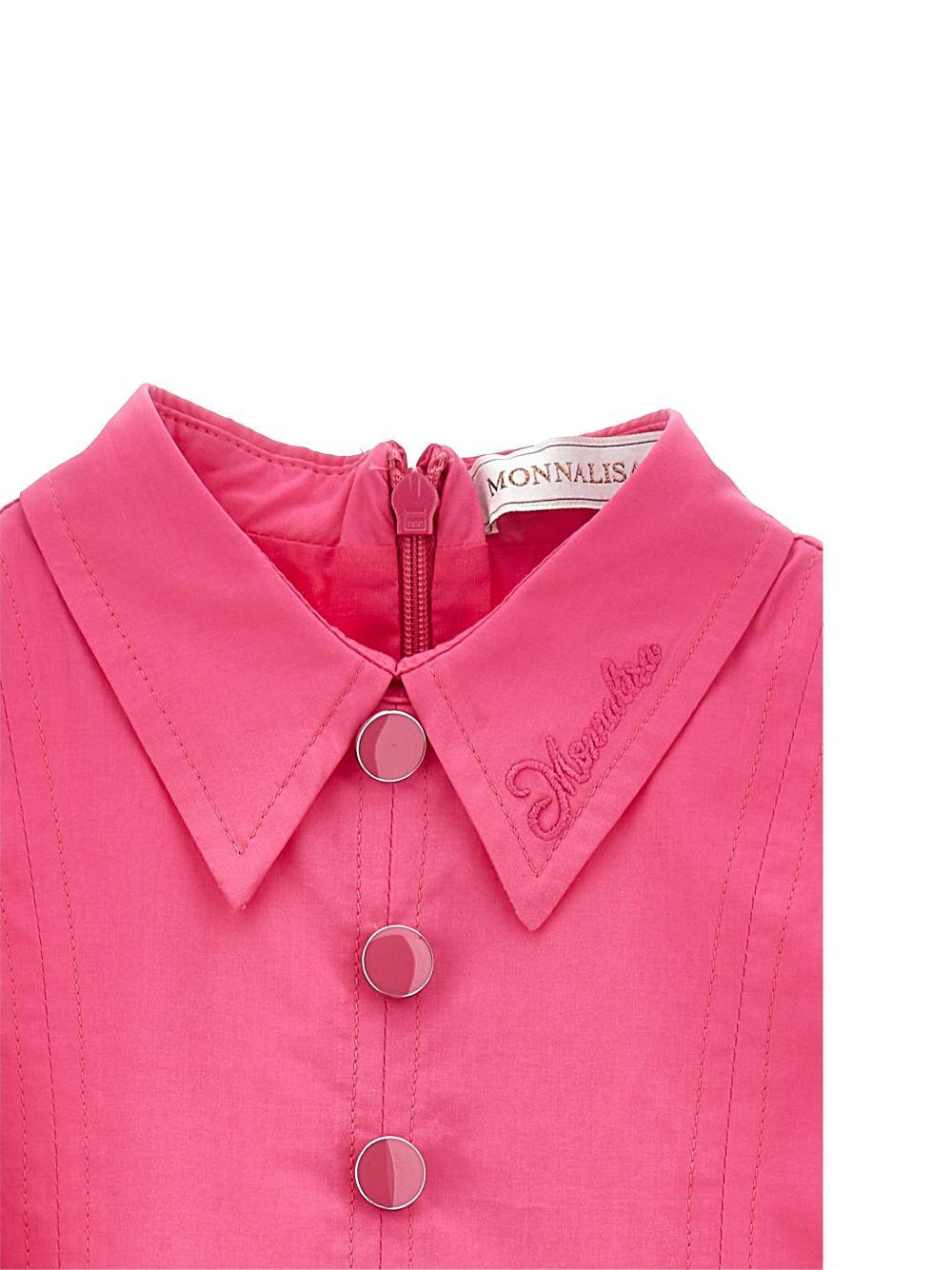 Abito per bambina Monnalisa fucsia con dettaglio con fiocco - Rubino Kids