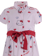 Abito per bambina Monnalisa multicolor con stampa grafica all - over - Rubino Kids