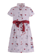 Abito per bambina Monnalisa multicolor con stampa grafica all - over - Rubino Kids