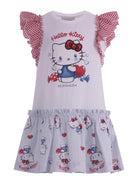 Abito per bambina Monnalisa multicolor con stampa grafica sul davanti - Rubino Kids