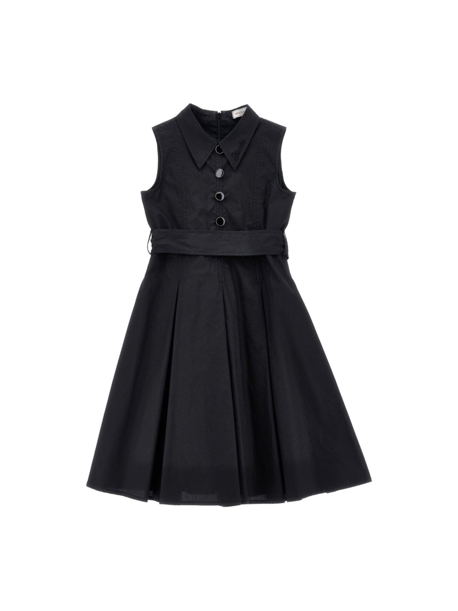Abito per bambina Monnalisa nero con colletto polo - Rubino Kids