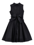 Abito per bambina Monnalisa nero con colletto polo - Rubino Kids