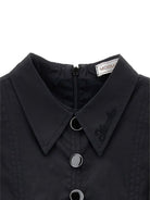 Abito per bambina Monnalisa nero con colletto polo - Rubino Kids