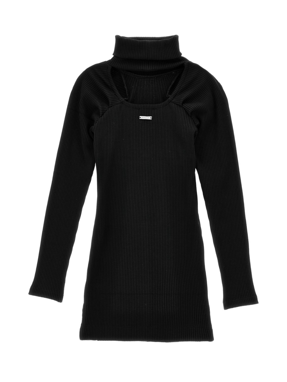 Abito per bambina Monnalisa nero con dettaglio cut - out - Rubino Kids