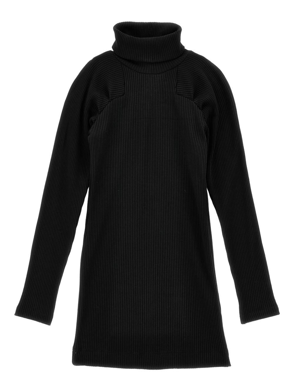 Abito per bambina Monnalisa nero con dettaglio cut - out - Rubino Kids