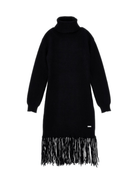 Abito per bambina Monnalisa nero con frange - Rubino Kids