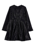 Abito per bambina Monnalisa nero con strass - Rubino Kids