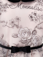 Abito per bambina Monnalisa rosa a fiori con maniche a palloncino - Rubino Kids