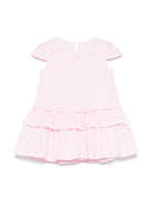Abito per bambina Monnalisa rosa con design svasato - Rubino Kids