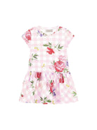 Abito per bambina Monnalisa rosa con motivo a quadri - Rubino Kids