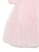 Abito per bambina Monnalisa rosa con orlo a balze - Rubino Kids