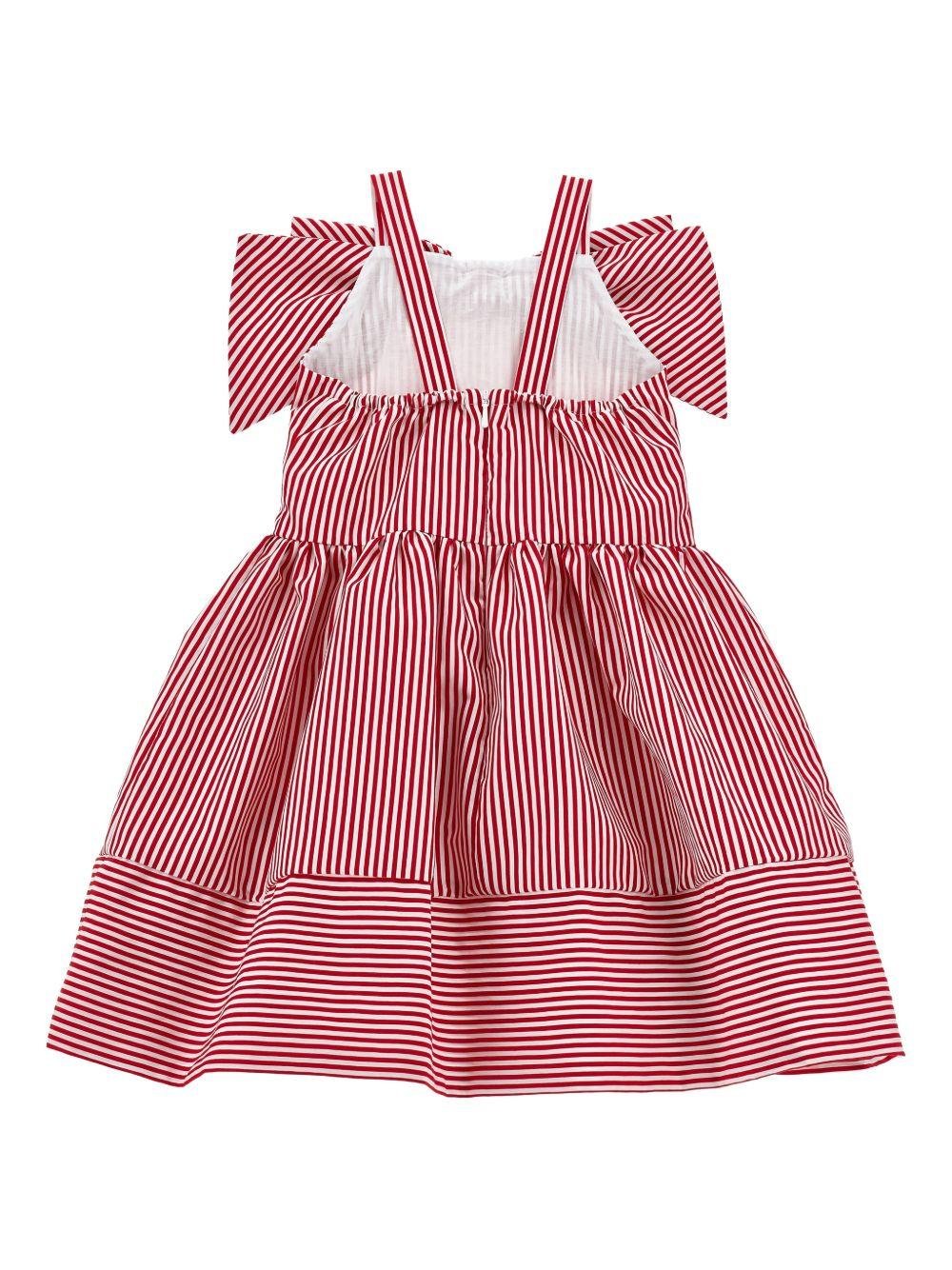 Abito per bambina Monnalisa rosso con fiocco - Rubino Kids