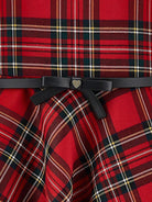 Abito per bambina Monnalisa rosso con motivo a quadri - Rubino Kids