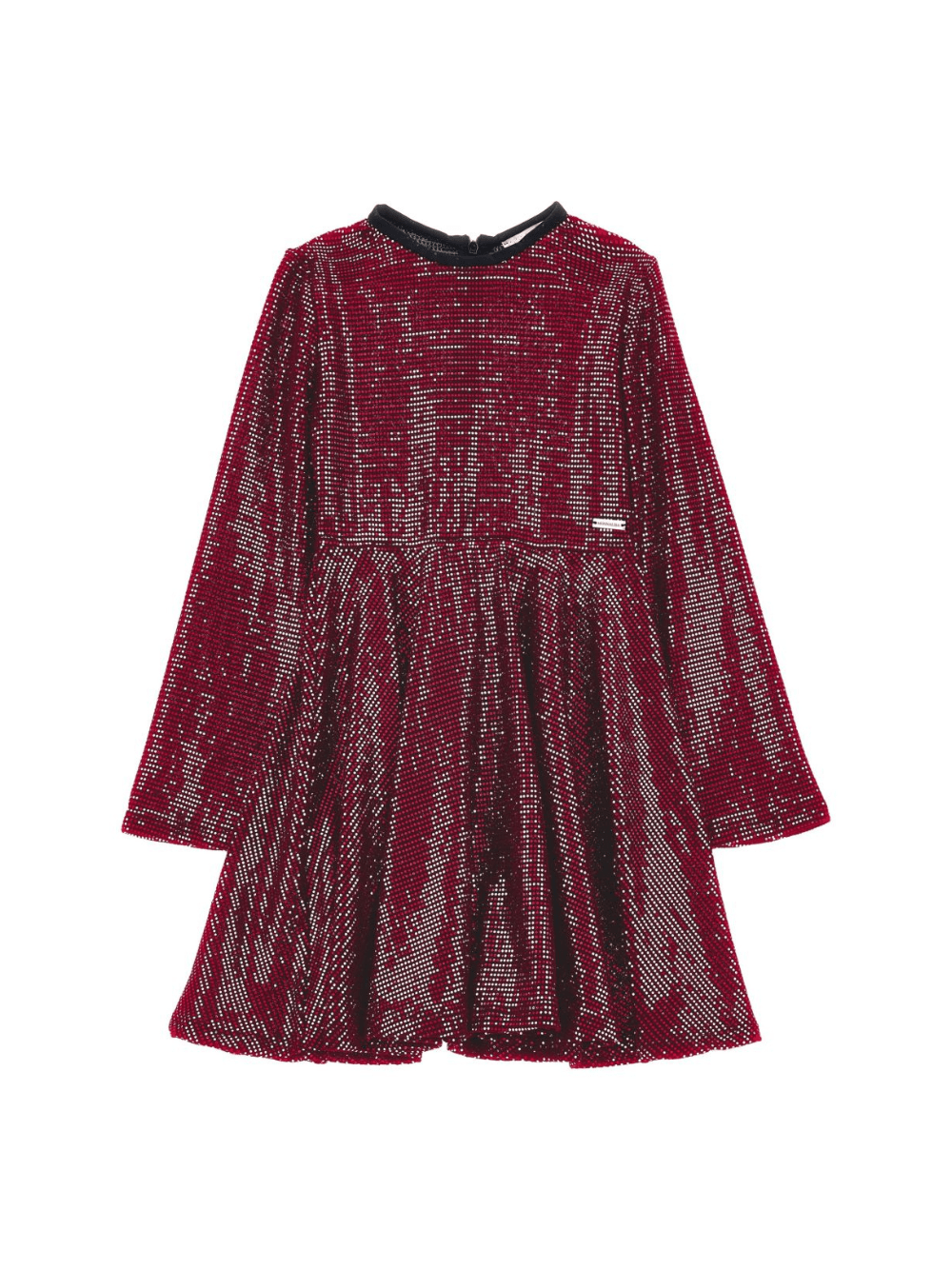 Abito per bambina Monnalisa rosso con strass - Rubino Kids