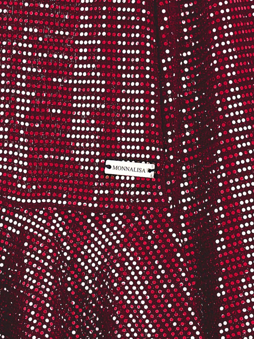 Abito per bambina Monnalisa rosso con strass - Rubino Kids