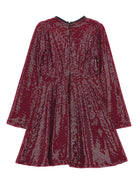 Abito per bambina Monnalisa rosso con strass - Rubino Kids