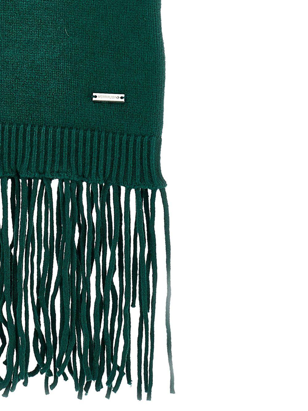 Abito per bambina Monnalisa verde con frange - Rubino Kids