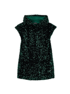 Abito per bambina Monnalisa verde con paillettes - Rubino Kids