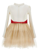 Abito per bambina Monnalisa x Disney multicolore con ricamo Minnie Mouse - Rubino Kids