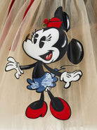 Abito per bambina Monnalisa x Disney multicolore con stampa Minnie Mouse - Rubino Kids