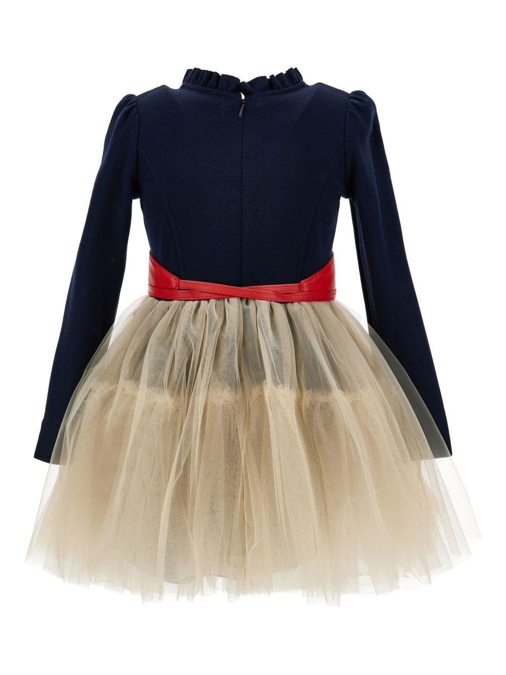 Abito per bambina Monnalisa x Disney multicolore con stampa Minnie Mouse - Rubino Kids