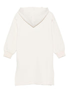 Abito per bambina Moschino Kids bianco con cappuccio - Rubino Kids